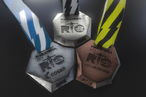 Maratona - Maratona do Rio apresenta as medalhas de 2019